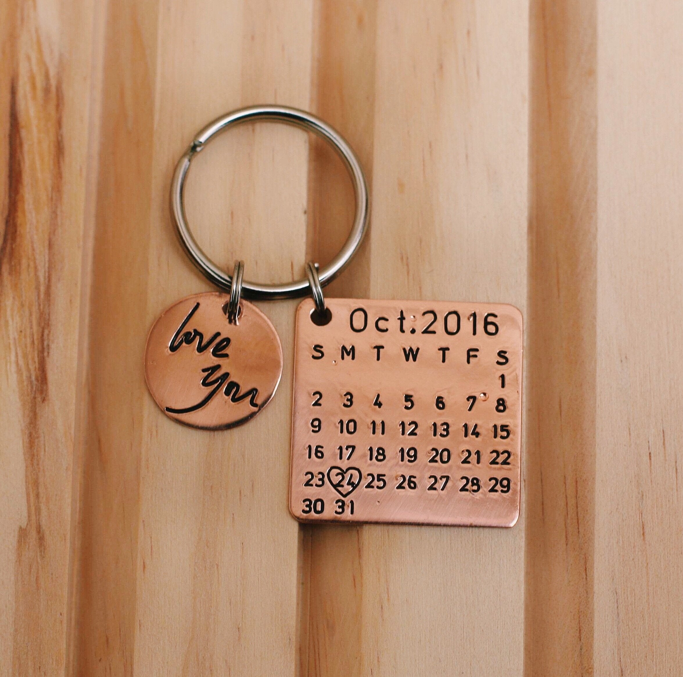 Personalized Calendar Keychain