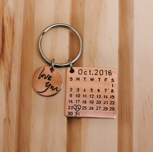 Personalized Calendar Keychain