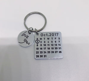 Personalized Calendar Keychain