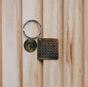 Personalized Calendar Keychain