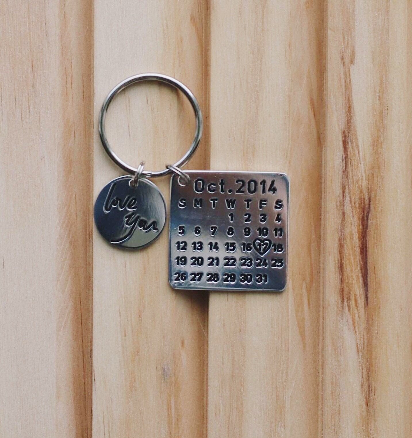 Personalized Calendar Keychain