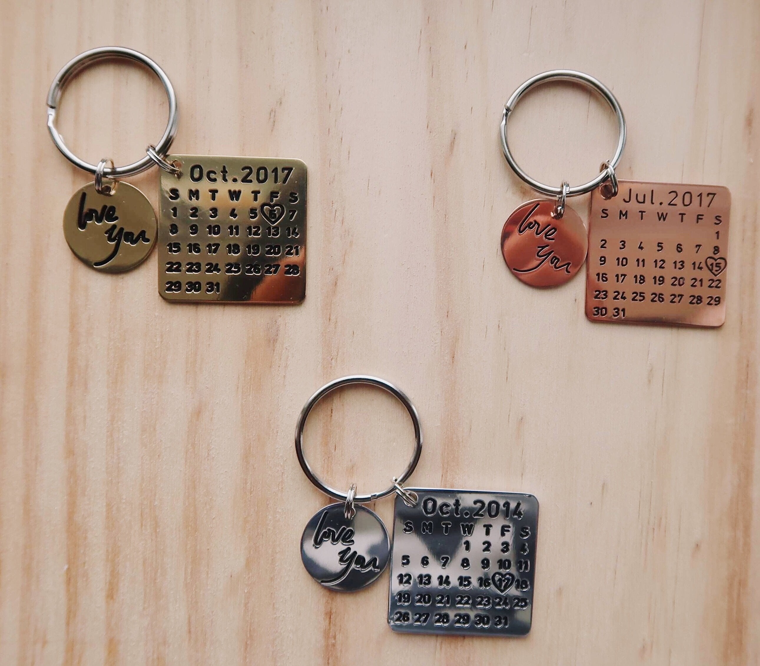 Personalized Calendar Keychain