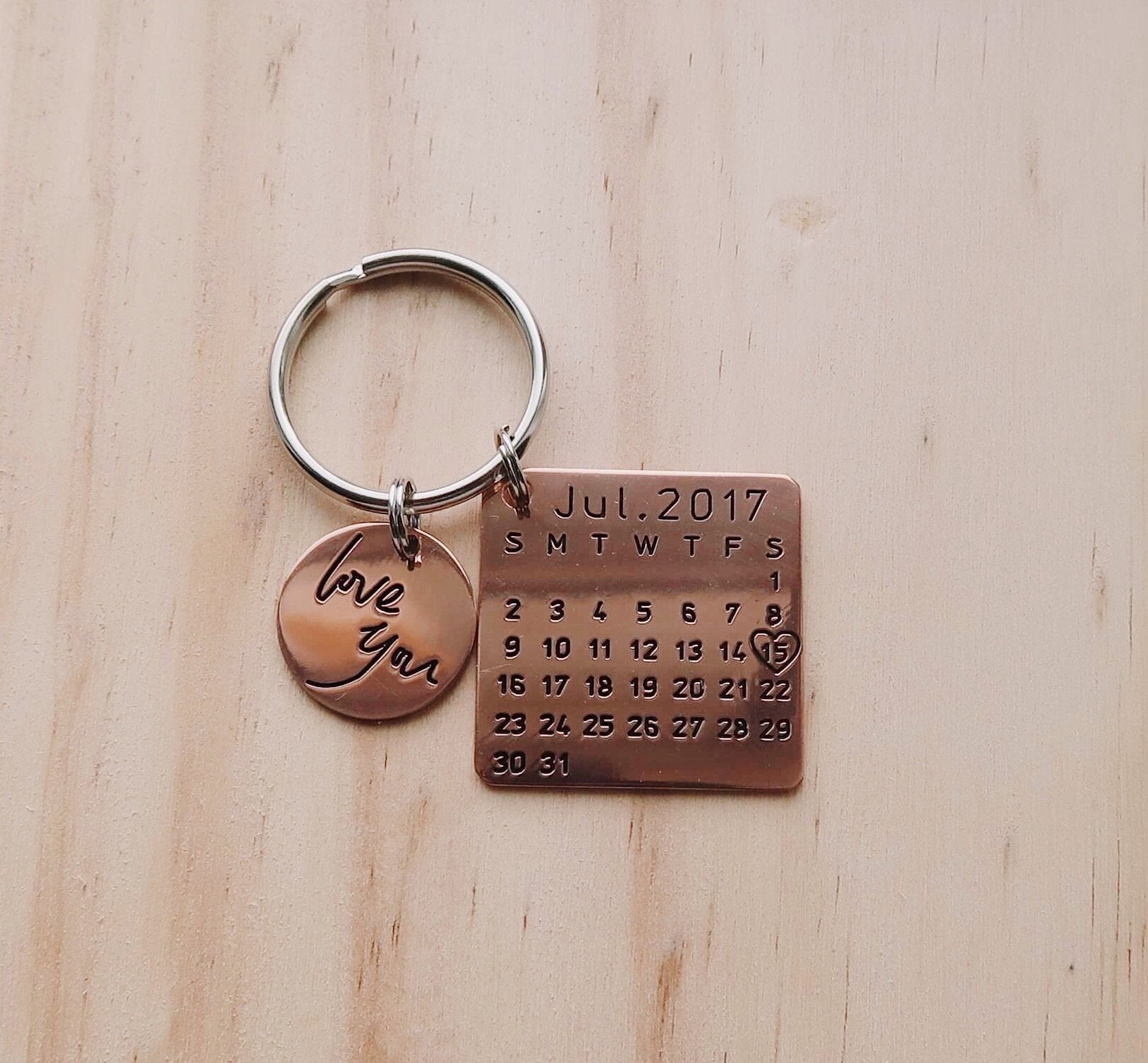 Personalized Calendar Keychain