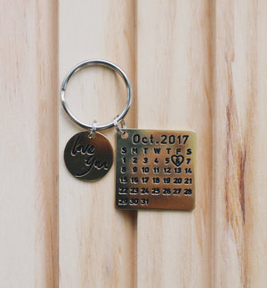 Personalized Calendar Keychain