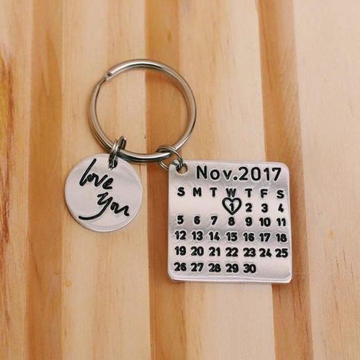 Personalized Calendar Keychain