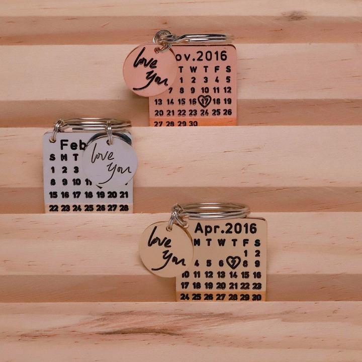 Personalized Calendar Keychain